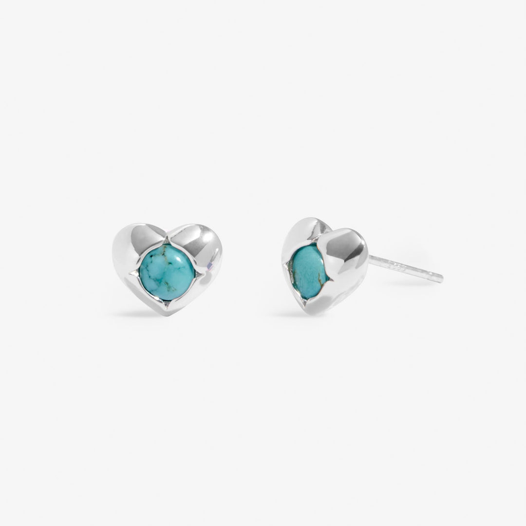 Birthstone December Turquoise Silver Plated Earrings 8398Joma Jewellery8398