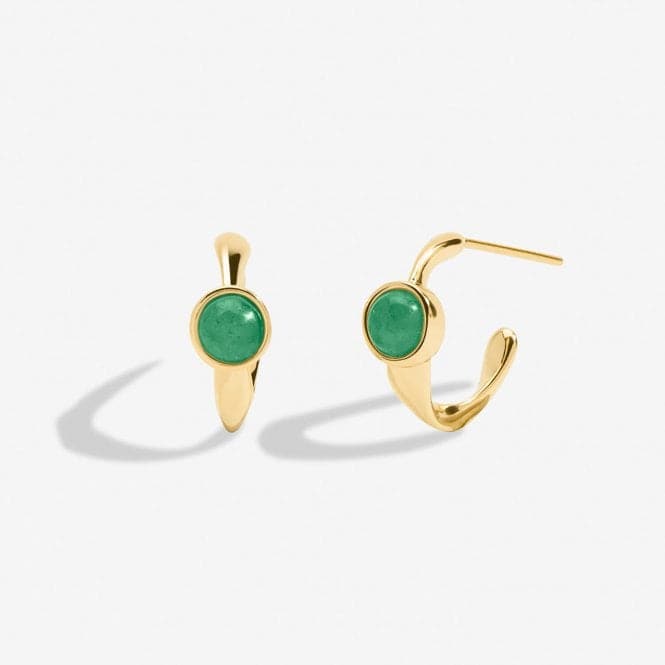 Birthstone Hoop Earring August Gold Plated Earrings 6754Joma Jewellery6754