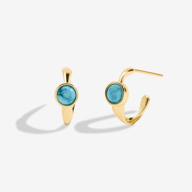 Birthstone Hoop Earring December Gold Plated Earrings 6758Joma Jewellery6758