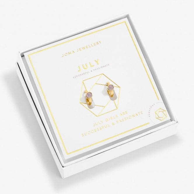 Birthstone Hoop Earring July Gold Plated Earrings 6753Joma Jewellery6753