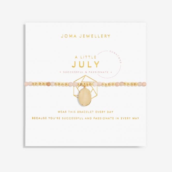 Birthstone July Sunstone Gold 17.5cm Stretch Bracelet 6138Joma Jewellery6138