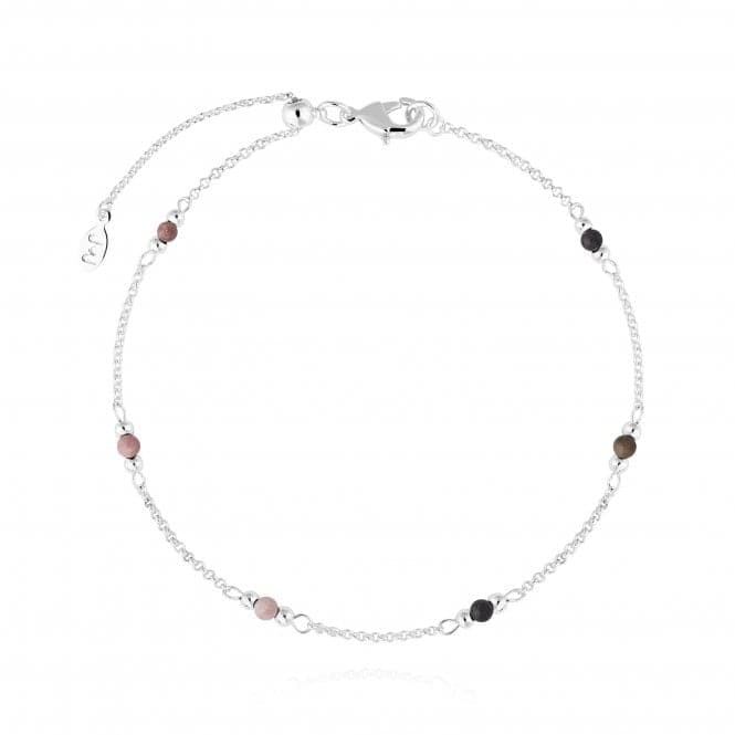 Birthstone July Sunstone Silver 26cm Adjustable Anklet 4206Joma Jewellery4206