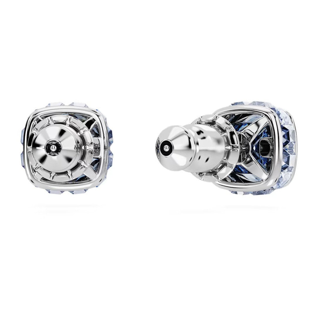 Birthstone Rhodium Plated Blue Square Cut March Stud Earrings 5660800Swarovski5660800