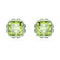 Birthstone Rhodium Plated Green Square Cut August Stud Earrings 5661958Swarovski5661958