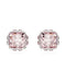Birthstone Rhodium Plated Pink Square Cut June Stud Earrings 5660799Swarovski5660799