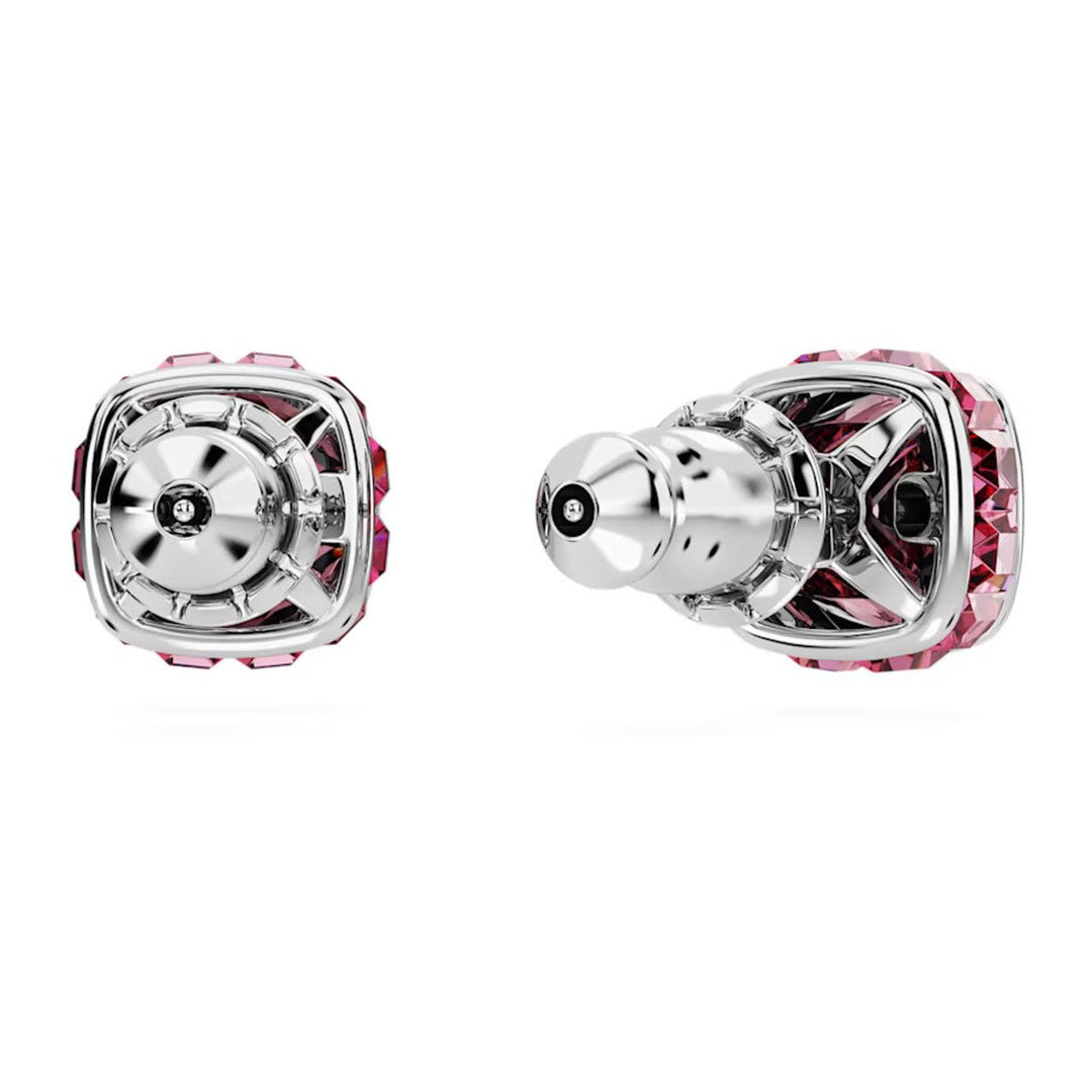 Birthstone Rhodium Plated Pink Square Cut October Stud Earrings 5661960Swarovski5661960