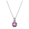 Birthstone Rhodium Plated Purple Square Cut February Pendant 5651708Swarovski5651708