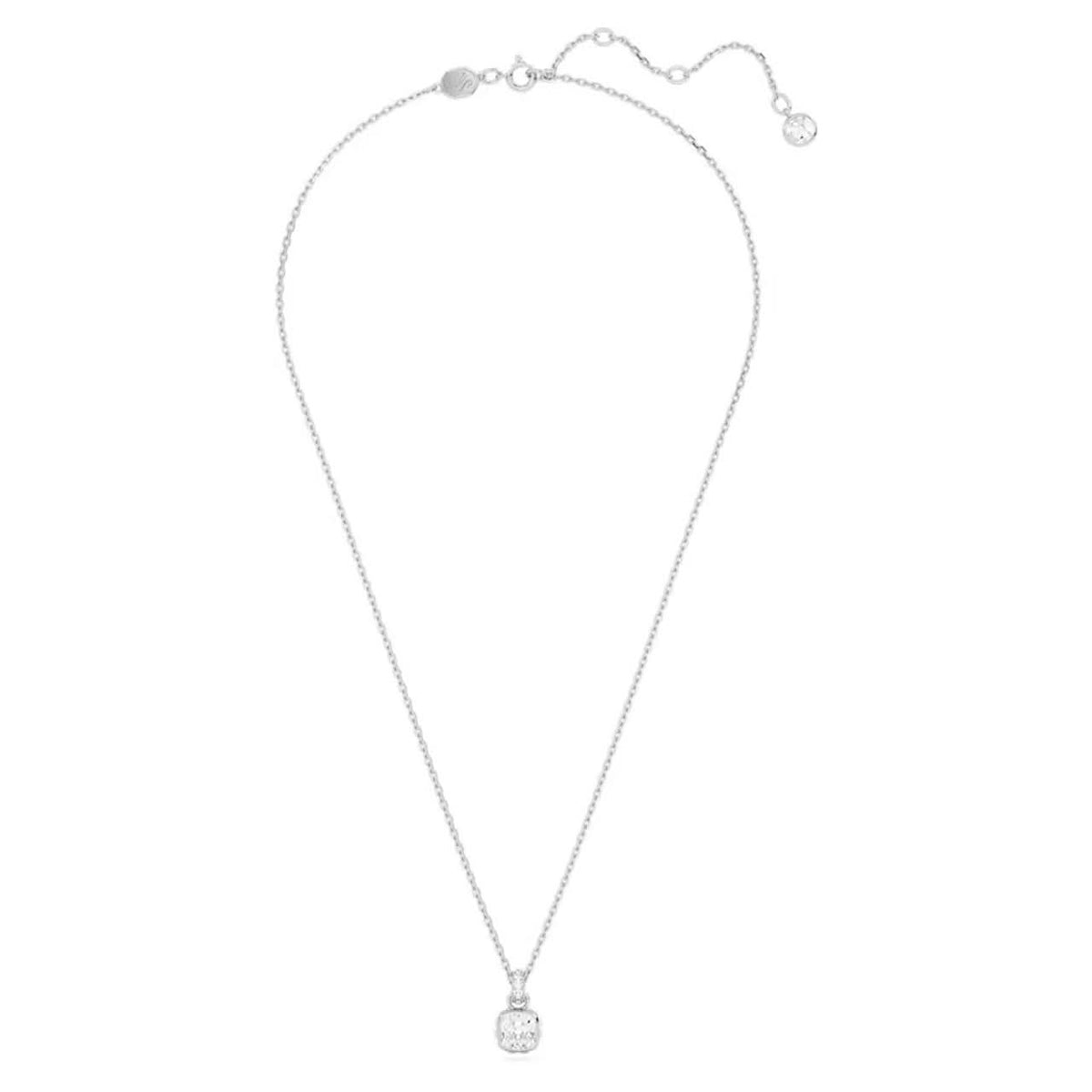 Birthstone Rhodium Plated White Square Cut April Pendant 5651704Swarovski5651704