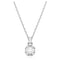 Birthstone Rhodium Plated White Square Cut April Pendant 5651704Swarovski5651704