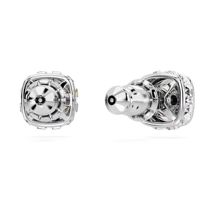 Birthstone Rhodium Plated White Square Cut April Stud Earrings 5661957Swarovski5661957