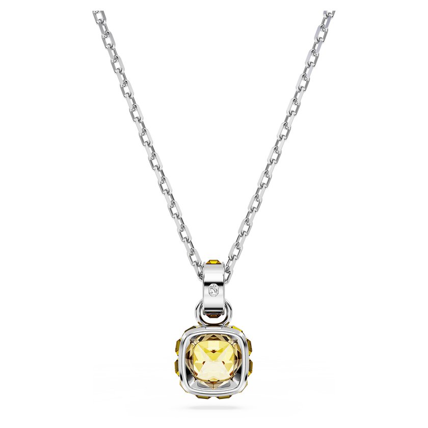 Birthstone Rhodium Plated Yellow Square Cut November Pendant 5651792Swarovski5651792