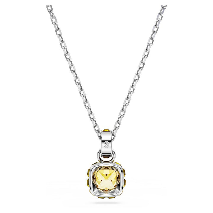 Birthstone Rhodium Plated Yellow Square Cut November Pendant 5651792Swarovski5651792