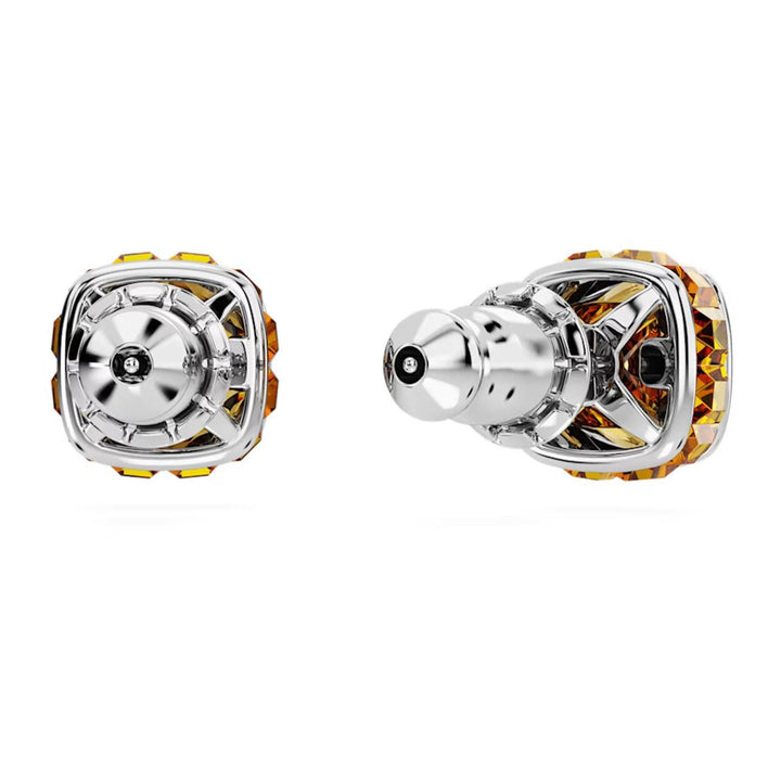 Birthstone Rhodium Plated Yellow Square Cut November Stud Earrings 5660802Swarovski5660802