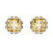 Birthstone Rhodium Plated Yellow Square Cut November Stud Earrings 5660802Swarovski5660802