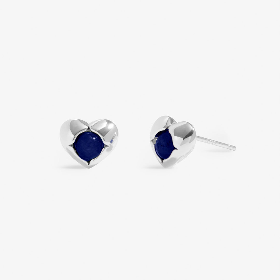 Birthstone September Lapis Lazuli Silver Plated Earrings 8395Joma Jewellery8395