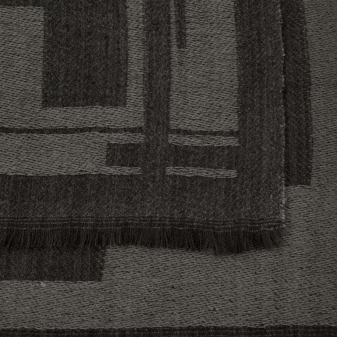 Black Block Printed Blanket Scarf KLS516Katie LoxtonKLS516