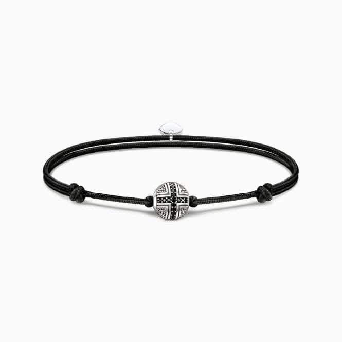 Black Cross Nylon Zirconia Bracelet A2111-889-11