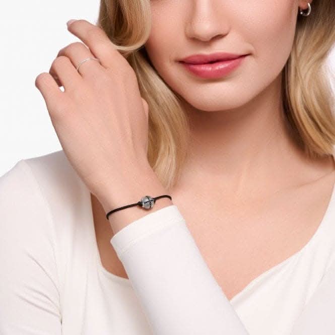 Black Cross Nylon Zirconia Bracelet A2111-889-11