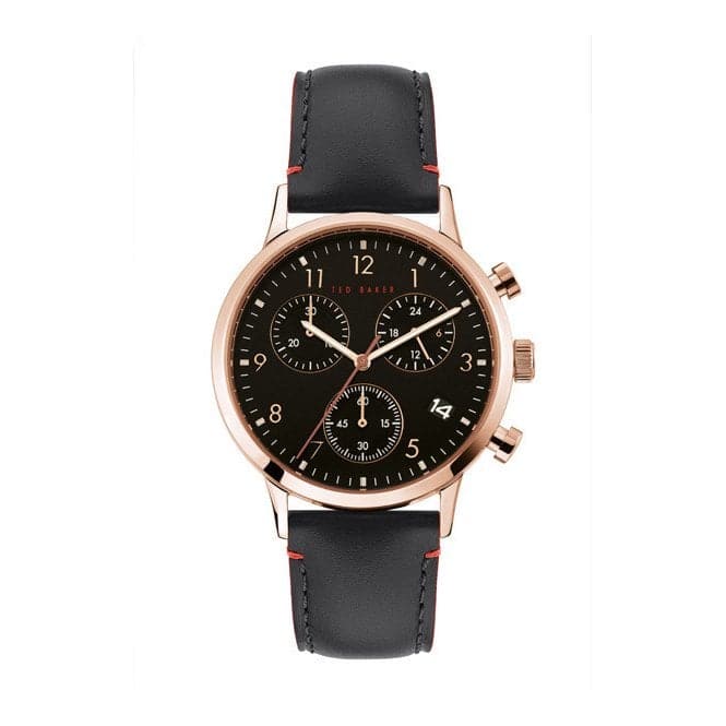 Black Dial Black Genuine Leather Strap Gents Watch BKPCSF905Ted Baker WatchesBKPCSF905UO