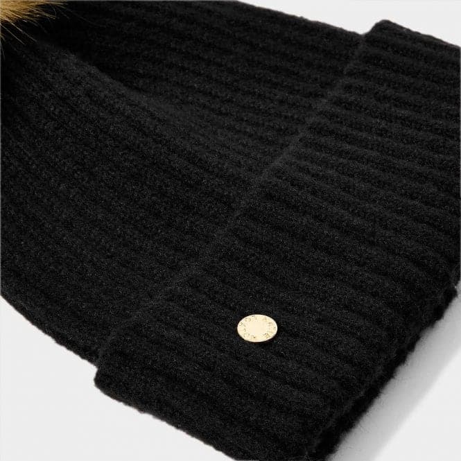 Black Faux Fur Hat KLS536Katie LoxtonKLS536