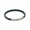 Black Forest Green Plated Recycled Leather Bracelet Steel Clasp Bracelet B5375Fred BennettB5375
