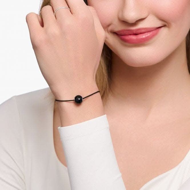 Black Nylon Obsidian Bracelet A2103 - 172 - 11Thomas Sabo Karma BeadsA2103 - 172 - 11