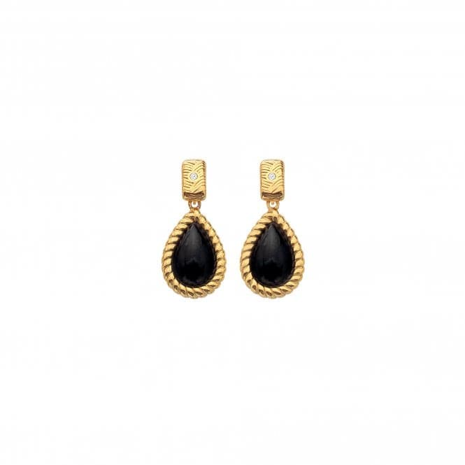 Black Onyx Oval Earrings DE738Hot Diamonds x Jac JossaDE738