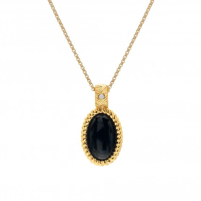 Black Onyx Oval Pendant Necklace DP915Hot Diamonds x Jac JossaDP915