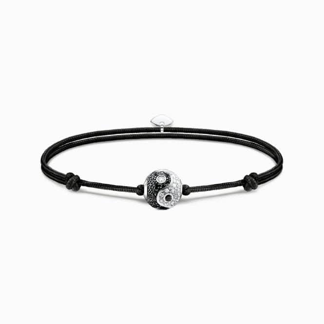 Black White Yin - Yang Nylon Zirconia Bracelet A2112 - 401 - 18Thomas Sabo Karma BeadsA2112 - 401 - 18