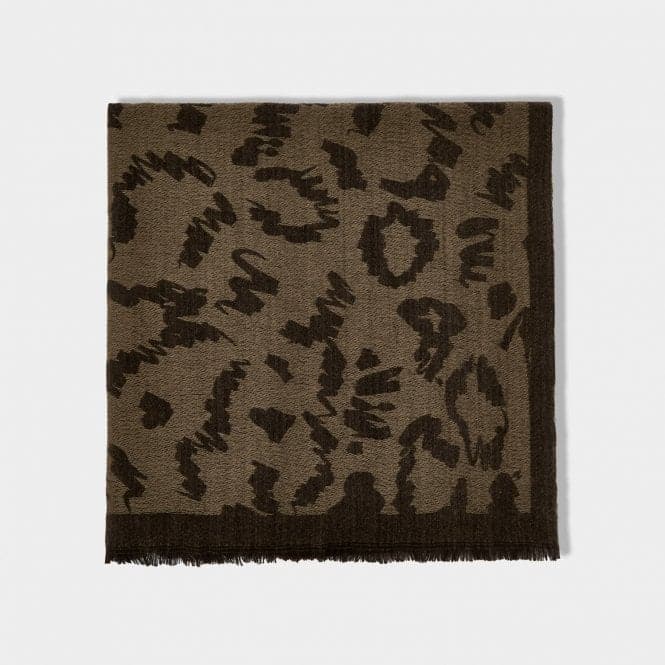 Black/Brown Leopard Printed Blanket Scarf KLS517Katie LoxtonKLS517