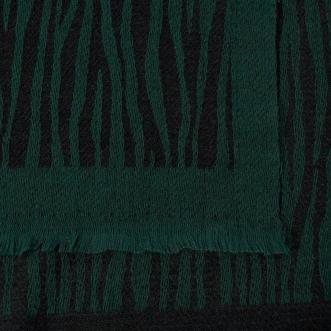 Black/Teal Zebra Printed Blanket Scarf KLS515Katie LoxtonKLS515