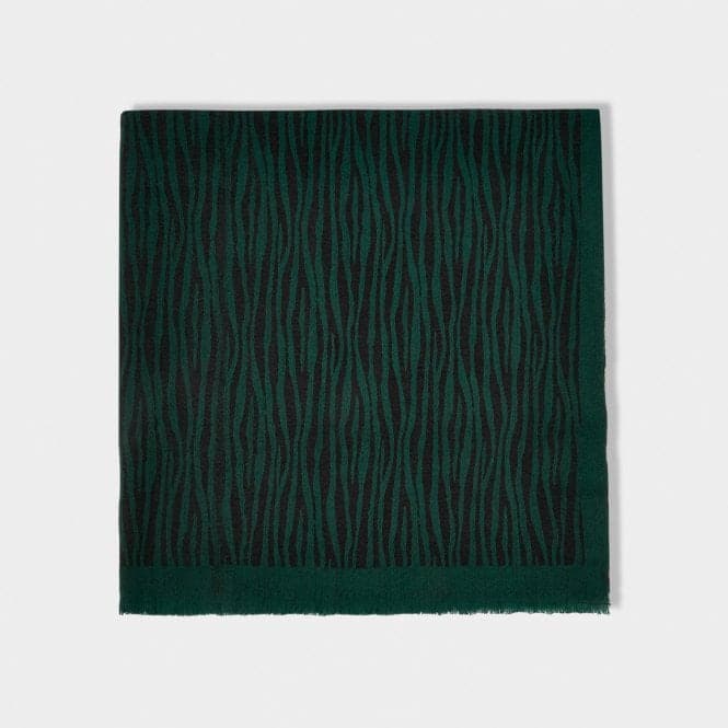Black/Teal Zebra Printed Blanket Scarf KLS515Katie LoxtonKLS515