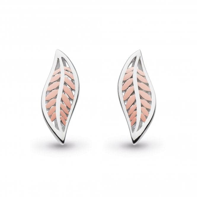 Blossom Eden Blush Leaf Rose Gold Plate Stud Earrings 40245RGKit Heath40245RG029