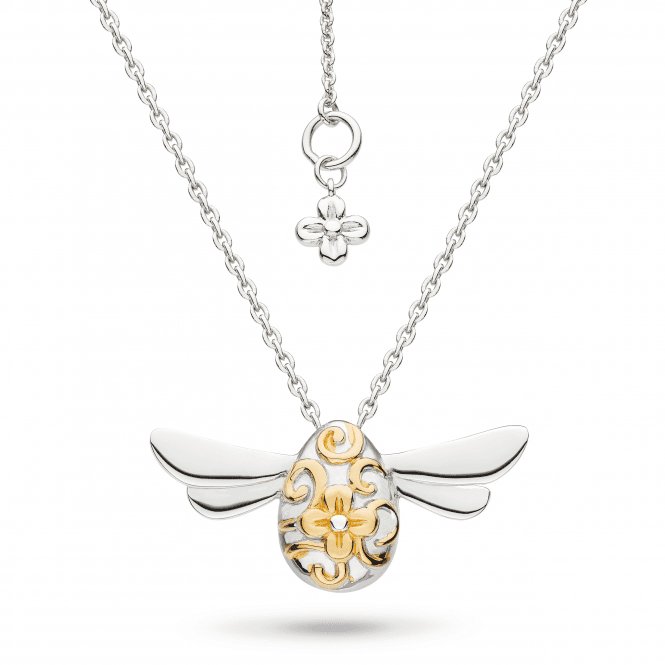 Blossom Flyte Honey Bee Gold Rhodium 18" Necklace 90338GRPKit Heath90338GRP