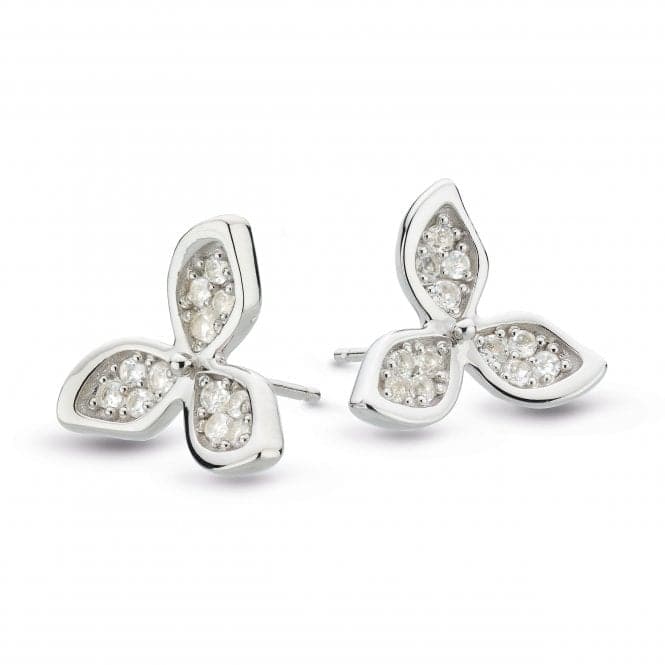 Blossom Petal Bloom White Topaz Statement Stud Earrings 30272WTKit Heath30272WT