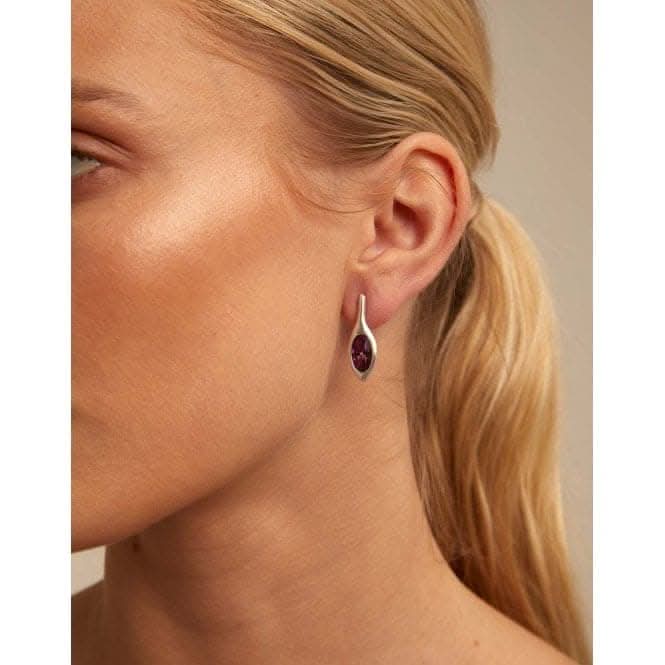 Blossom Purple Faceted Crystal EarringsUNOde50PEN0845IRIMTL0U