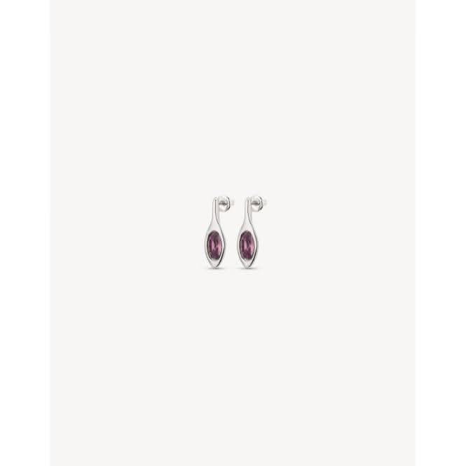 Blossom Purple Faceted Crystal EarringsUNOde50PEN0845IRIMTL0U