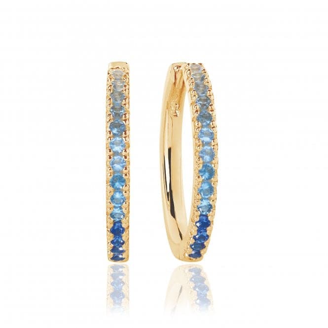 Blue and White Zirconia Ellera Grande Earrings SJ - E2869 - GBL - YGSif JakobsSJ - E2869 - GBL - YG