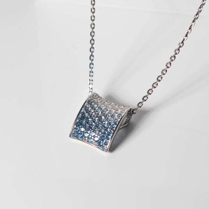 Blue and White Zirconia Felline Concavo Pendant SJ - P2391 - GBLSif JakobsSJ - P2391 - GBL