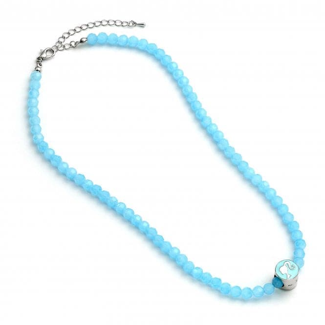 Blue Bead Necklace Round Silhouette Pendant BMN00005BarbieBMN00005