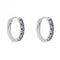 Blue Sapphire 9ct White Gold Hoop Earrings GE1017LElements GoldGE1017L