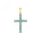 Blue Topaz Cross Pendant PD275BTGemstones JewelleryPD275BT