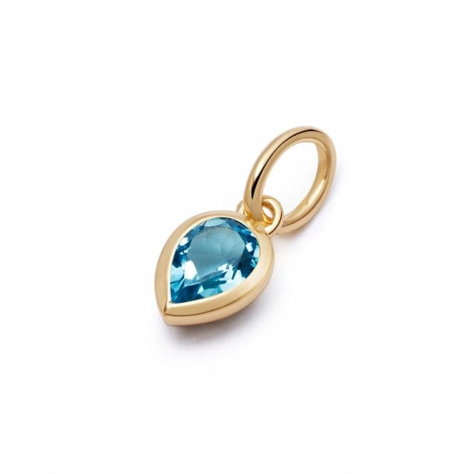 Blue Topaz December Birthstone 18ct Gold Plated Charm PBS24_GPDaisyPBS24_GP