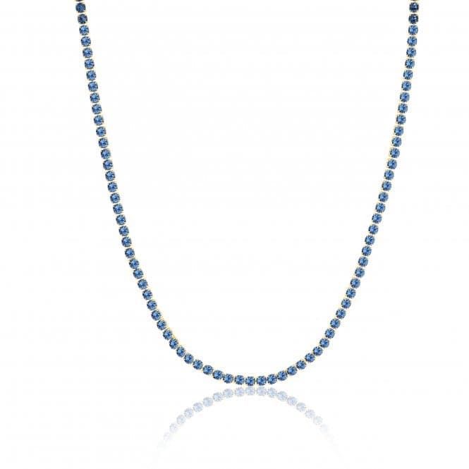 Blue Zirconia Ellera Grande Necklace SJ - N2872 - BLCZ - YG - 38Sif JakobsSJ - N2872 - BLCZ - YG - 38