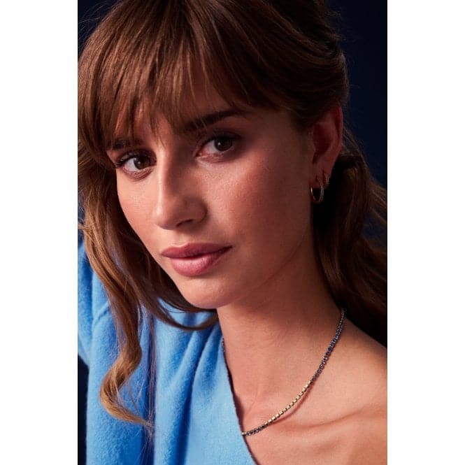 Blue Zirconia Ellera Grande Necklace SJ - N2872 - BLCZ - YG - 38Sif JakobsSJ - N2872 - BLCZ - YG - 38