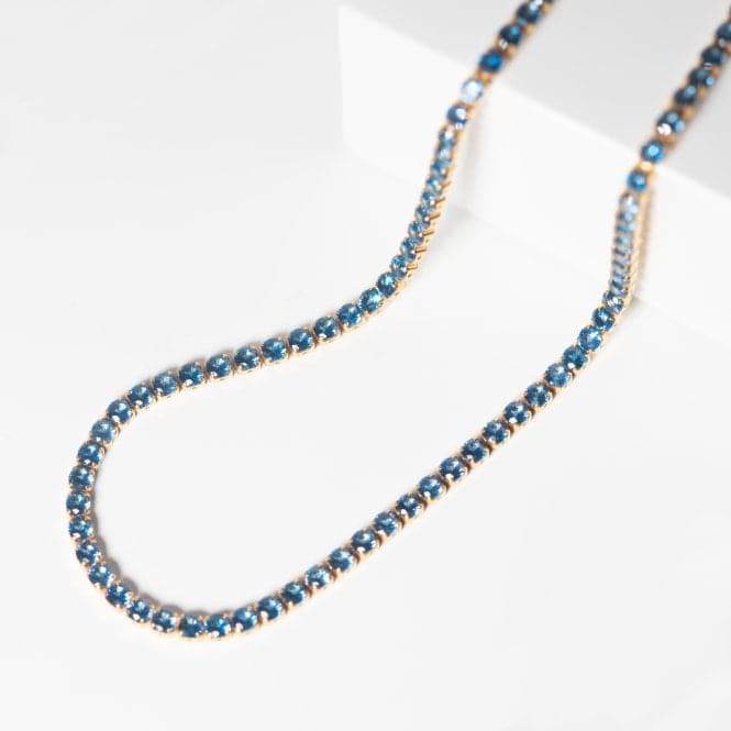 Blue Zirconia Ellera Grande Necklace SJ - N2872 - BLCZ - YG - 38Sif JakobsSJ - N2872 - BLCZ - YG - 38