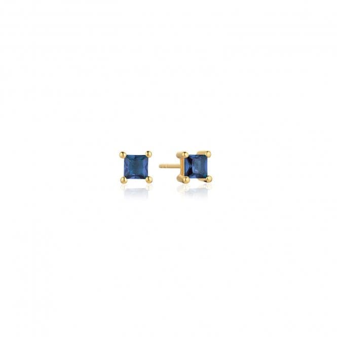 Blue Zirconia Ellera Quadrato Earrings SJ - E42277 - BLCZ - YGSif JakobsSJ - E42277 - BLCZ - YG