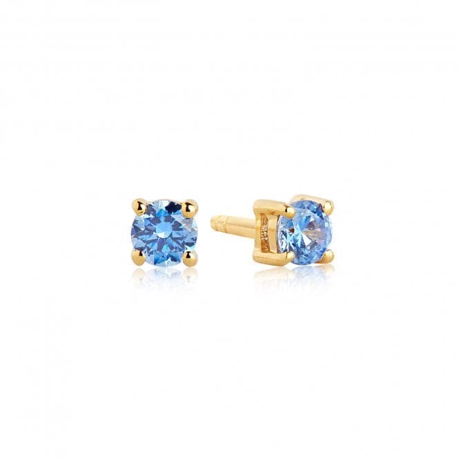 Blue Zirconia Princess Piccolo Earrings SJ - E3MMRD - BLN(YG)Sif JakobsSJ - E3MMRD - BLN(YG)