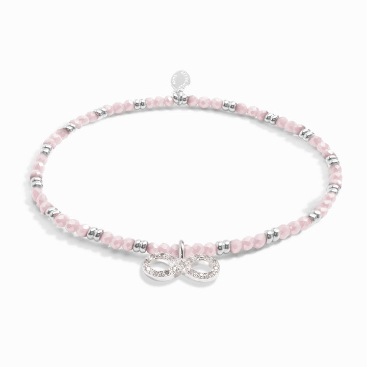 Boho Beads Infinity Pink Silver Plated Bracelet 7779Joma Jewellery7779