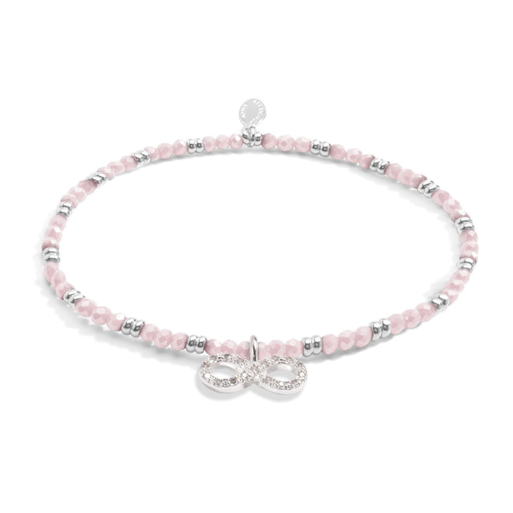 Boho Beads Infinity Pink Silver Plated Bracelet 7779Joma Jewellery7779